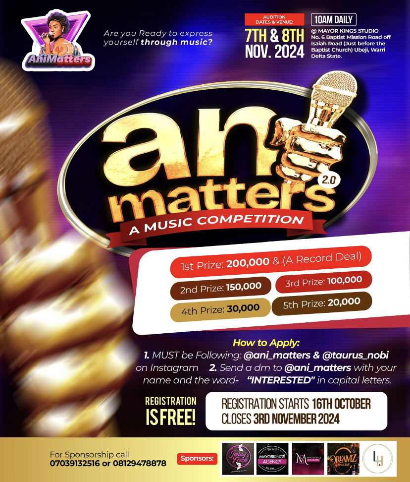 AniMatters Musical Competition 2024: Honoring Talent and Legacy in Warri