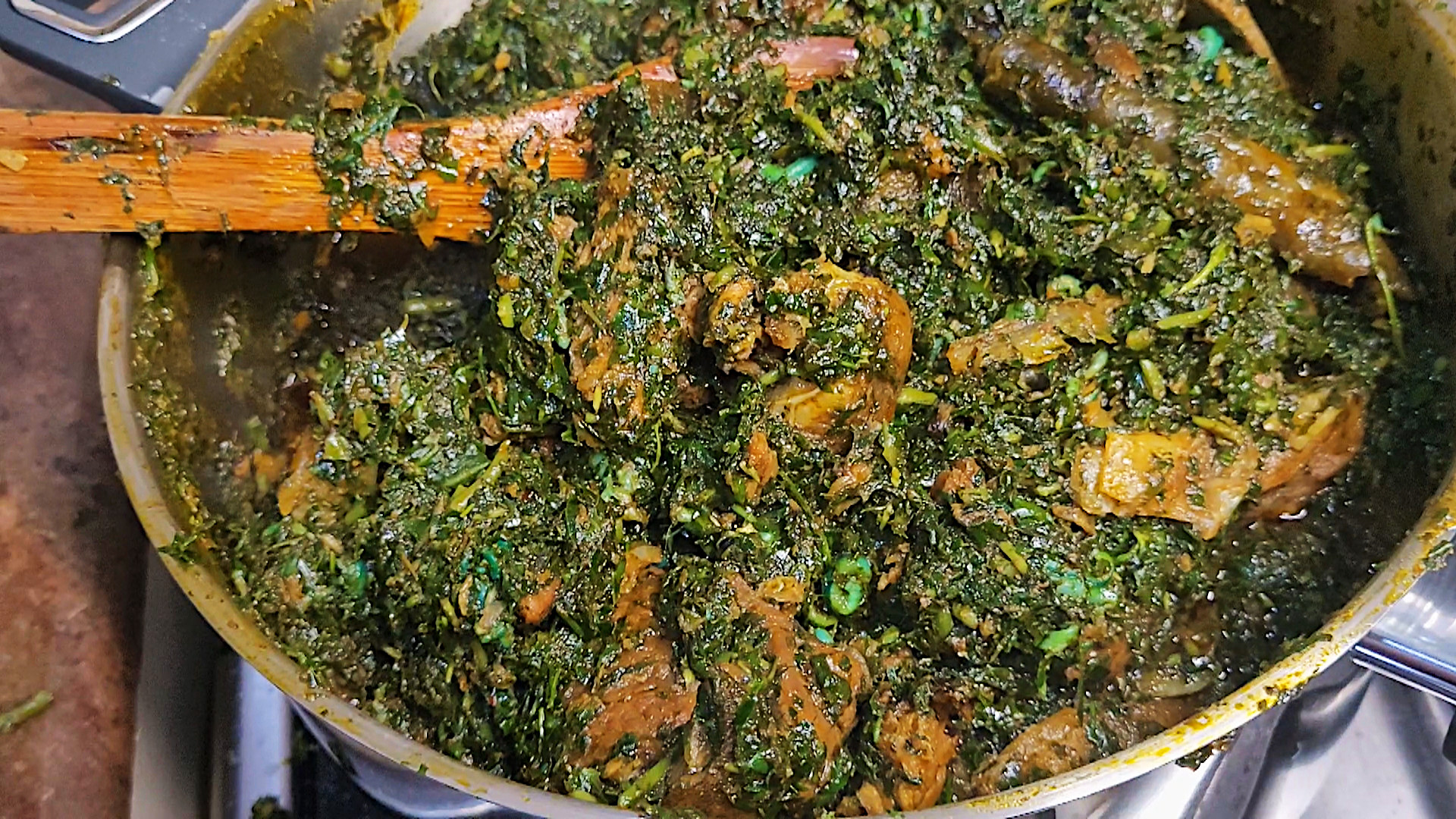 Best Nigerian Soups made with Afang leaves and waterleaf, rich in fiber and antioxidants