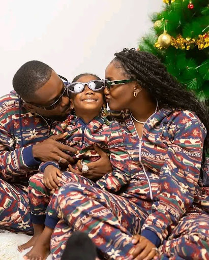 Nigerian Celebrities Slaying Christmas Pyjamas and Outfit (Adekunle Gold and Simi)