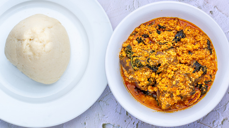 Pounded Yam and Egusi Soup