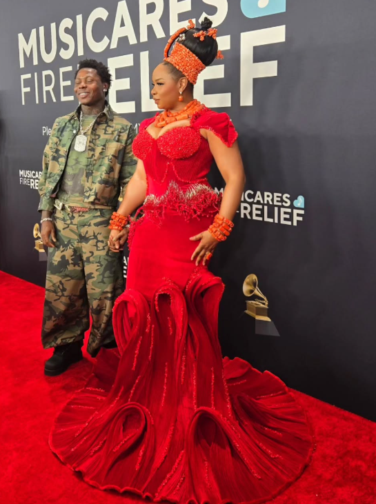 Yemi Alade and Asake at the Grammy Awards Red Carpet