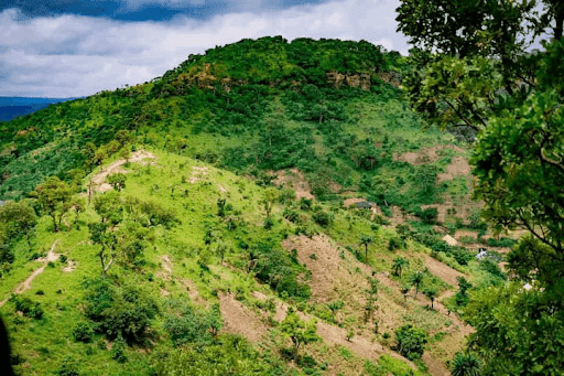This is an aerial picture of Ikirike Hill in Enugu, one of the best Instagrammable places in Southeast Nigeria.