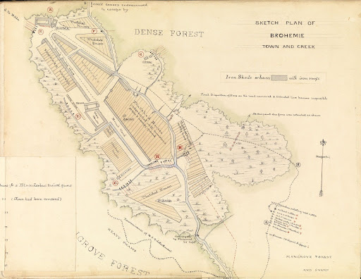 Map of Ebrohemie town, Benin River 