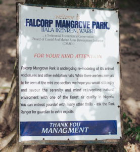 Falcorp Mangrove Park in Warri, Delta State showcasing mangrove conservation in Nigeria with eco-tourism and community initiatives