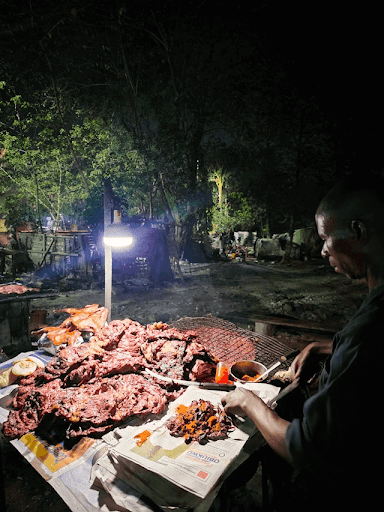  A mallam selling suya, one of the most popular local street foods in Nigeria.
