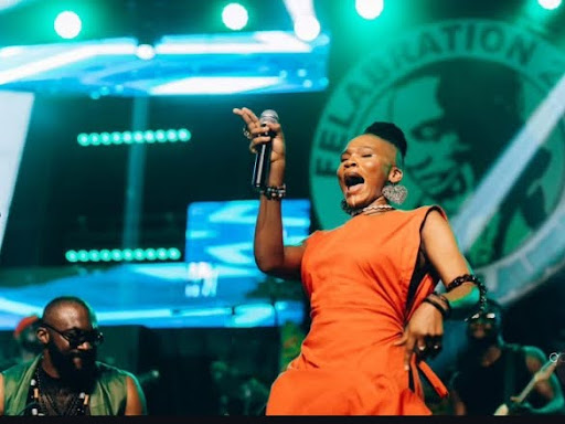 Celebration at the Felabration festival, one of Nigeria's top music festivals.
