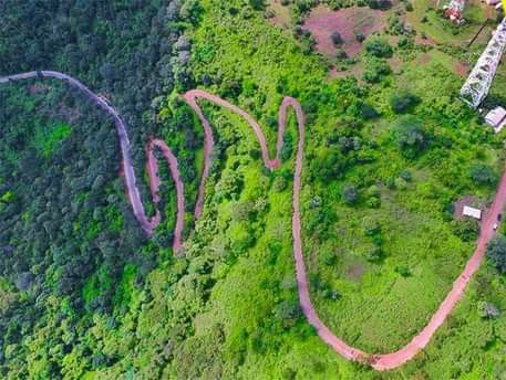 An aerial view of Mount Patti, one of the popular hills in Kogi 
