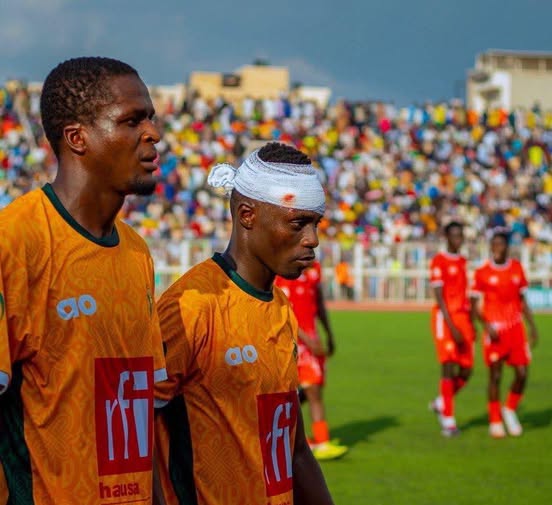 Kano Pillars players look dejected after extending their winless run to six matches in NPFL Match Day 13