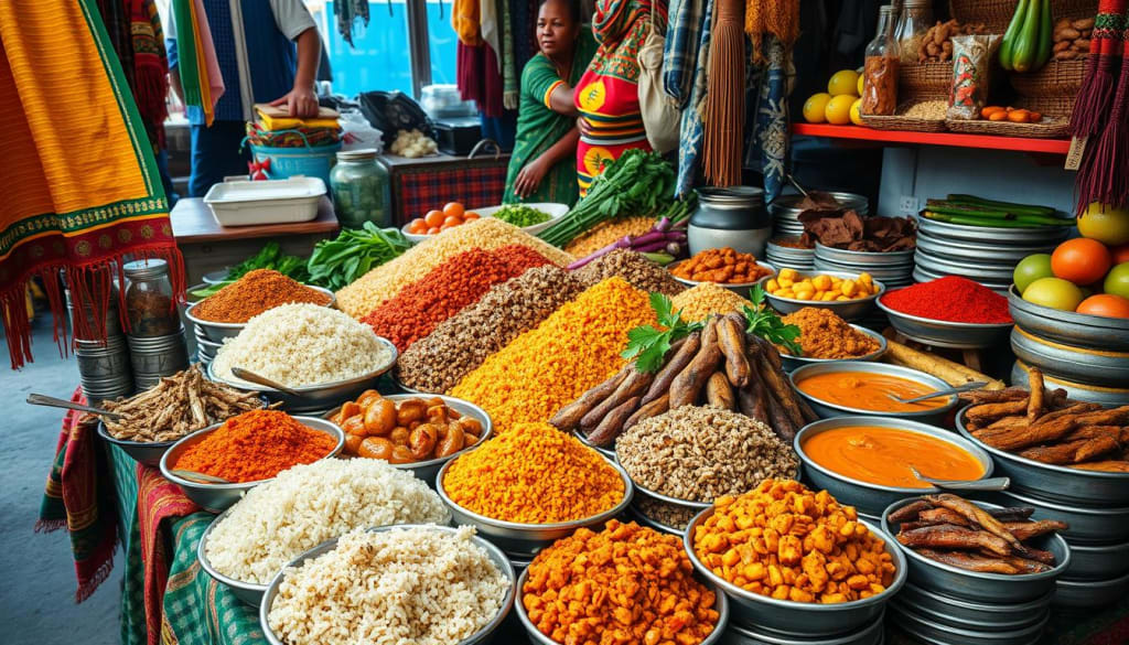 A picture of some key ingredients that builds northern Nigerian taste.