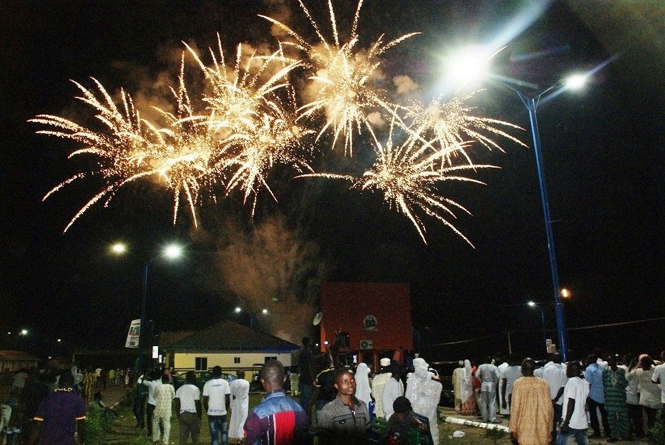 Christmas in Nigeria: People ending the year with beautiful fireworks.
