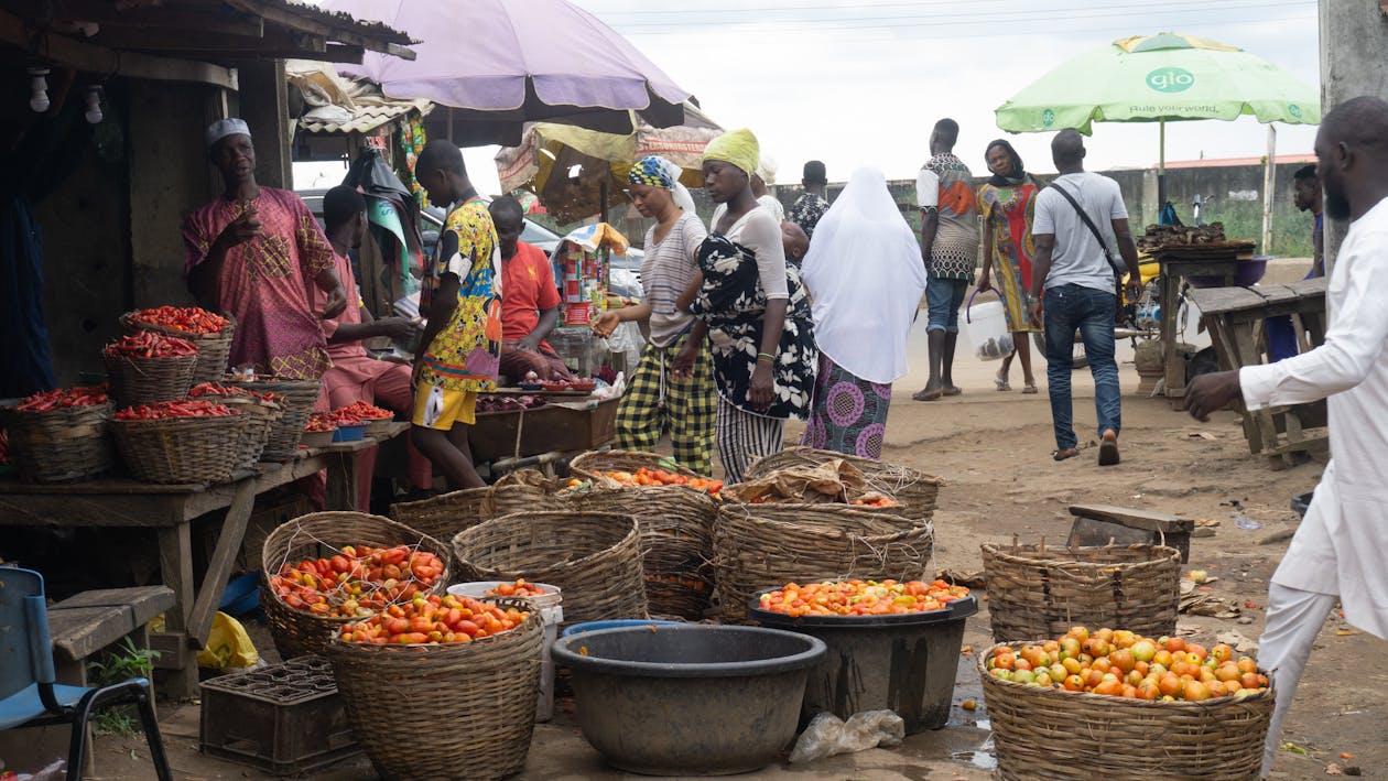  Where to shop in Lagos: Tomato sellers at Mile 12 market.