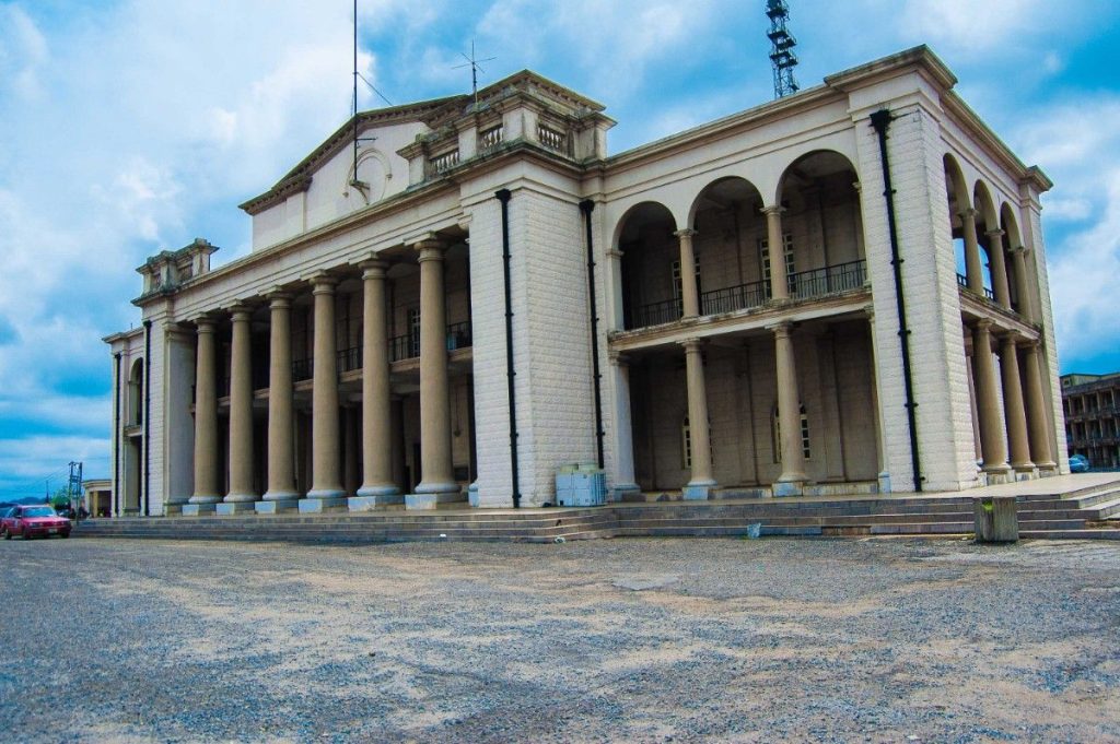 A picture of Mapo hall, a cultural attraction in Oyo state 

