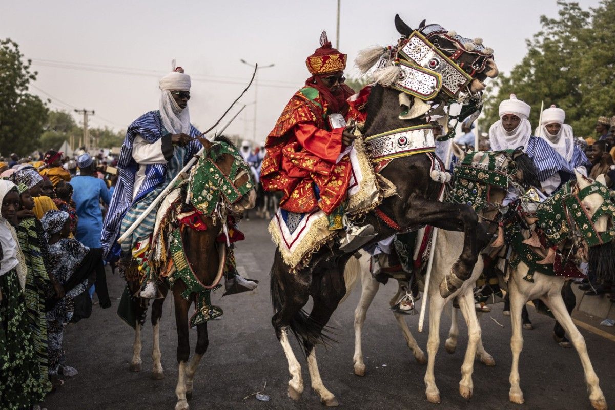  A picture showing the horse parade at one of the best festive celebrations across Northern Nigeria.