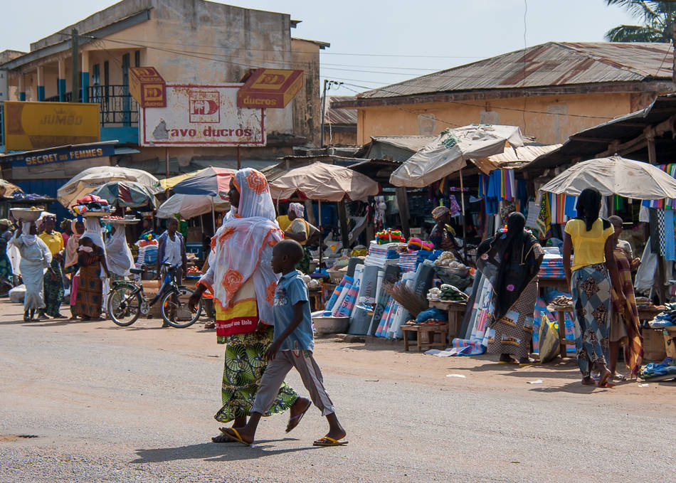 Picture of a busy market in Togo, one of the budget-friendly countries to visit as a Nigerian