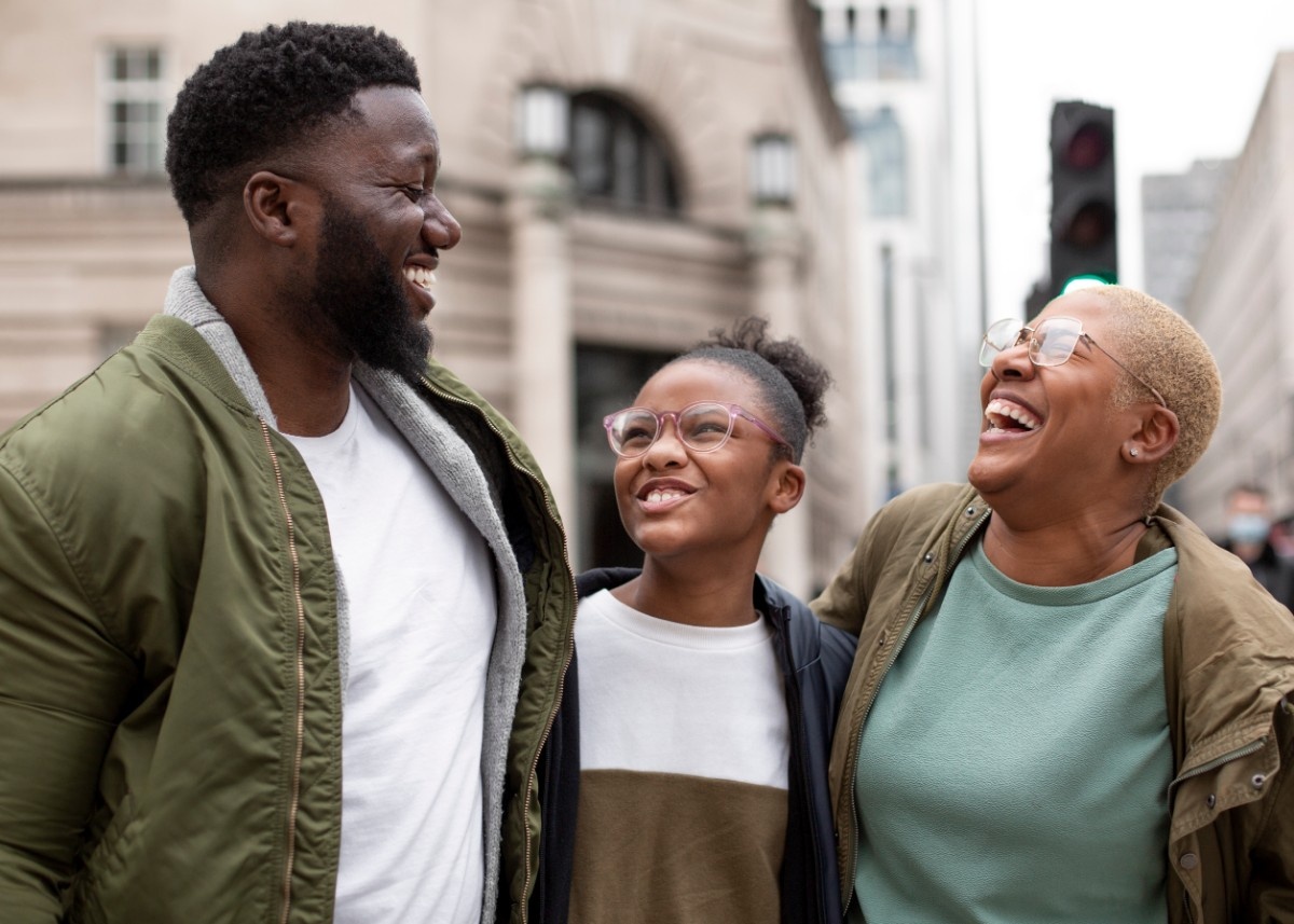  Happy people laughing together.
