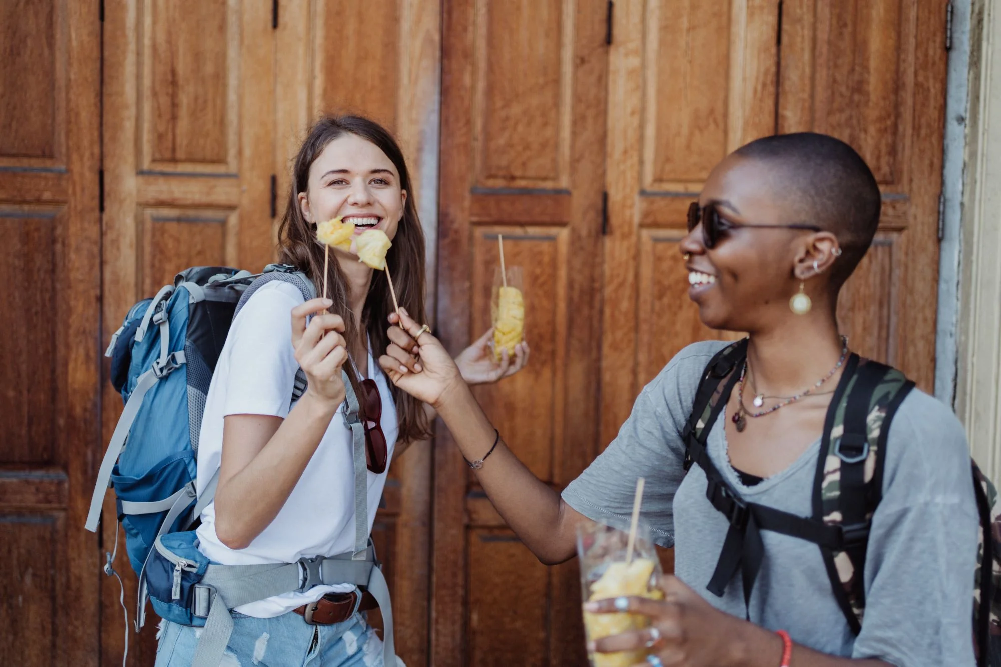  A picture of ladies who are putting on appropriate clothing in Nigeria.
