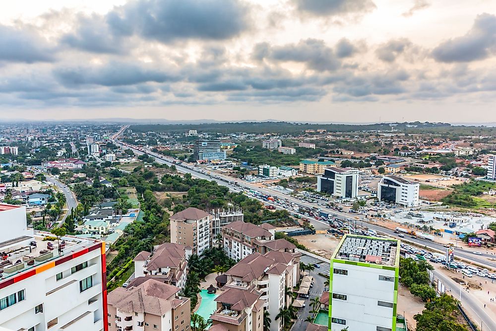  Beautiful top view of a city in Ghana, one of the budget-friendly countries to visit as a Nigerian