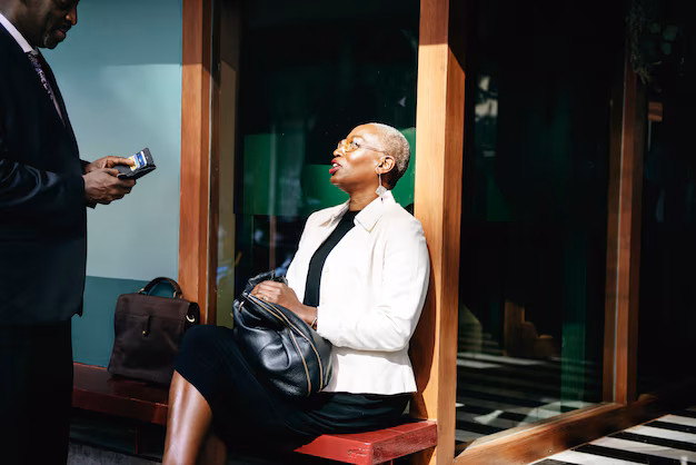 African businessman and woman discussing.