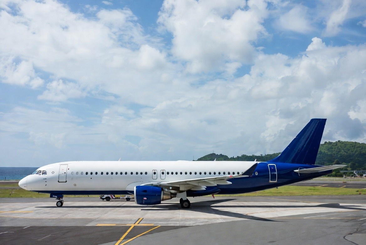 A commercial aircraft on the tarmac at Seychelles International Airport (Mahé)

