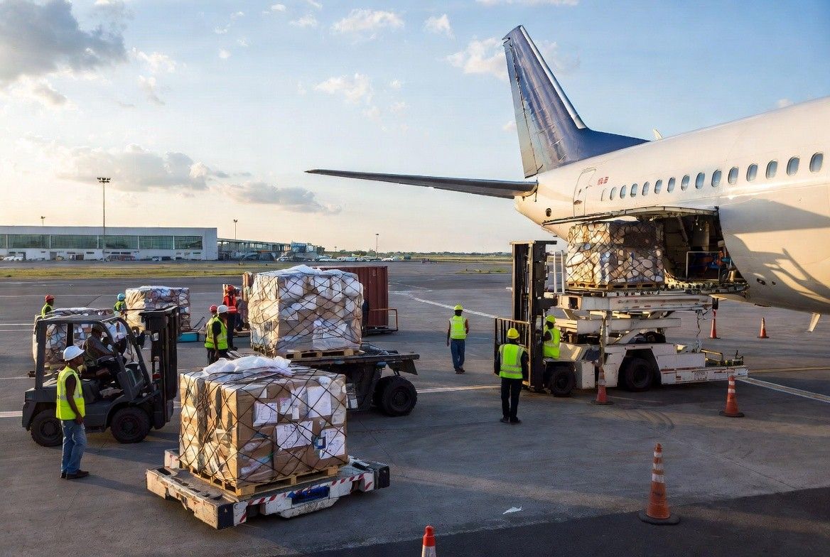 A shot of cargo loading at the Jomo Kenyatta International Airport (JKIA)