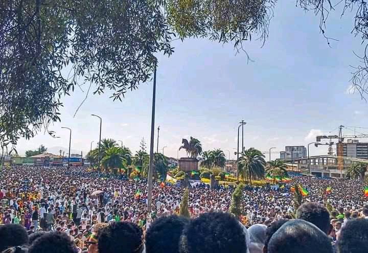 Adwa victory celebration at Menelik Square.