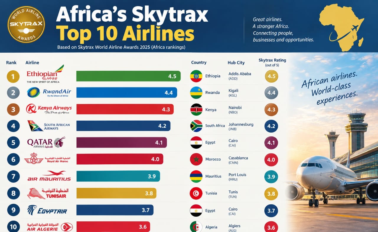 Skytrax 2026 Redraws Africa’s Tourism Map: Airlines Now Choose the Winning Destinations