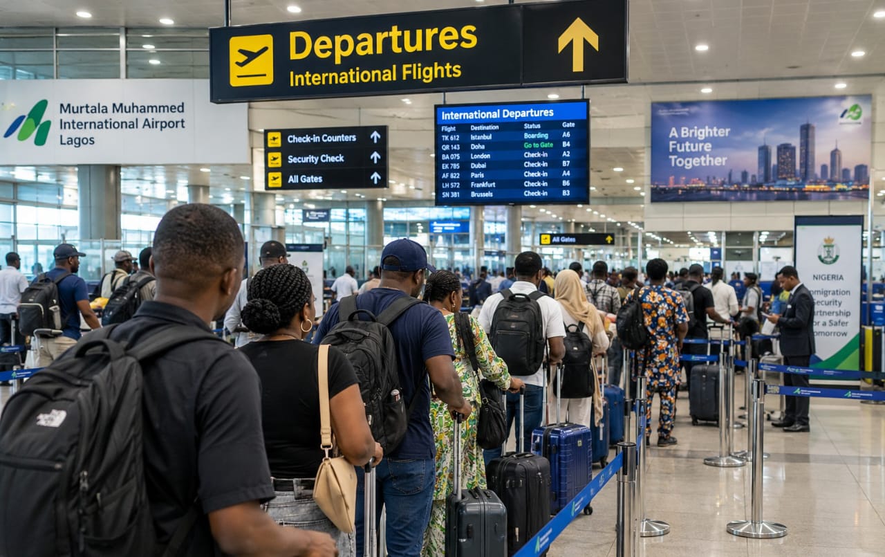 Nigerian airports handled about 4.85 million international passengers in 2025, and agents book many of those trips.