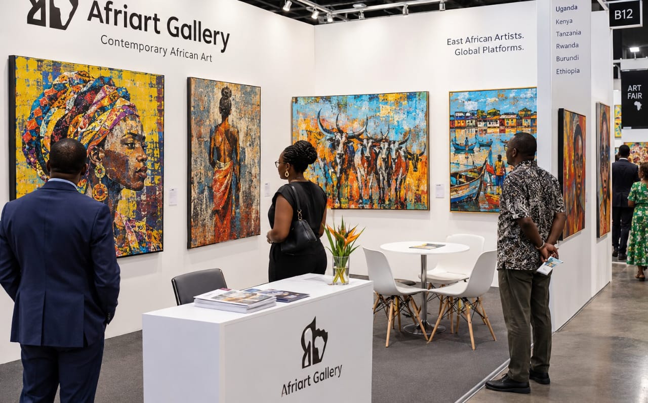 Afriart Gallery places Ugandan and East African artists at international fairs.